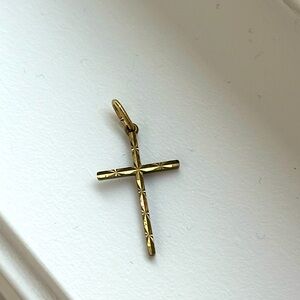 Vintage German 333 Real 8k Gold Cross pendant.